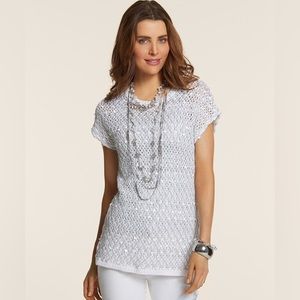 Chico’s Shimmer Paillette Rilee Pullover